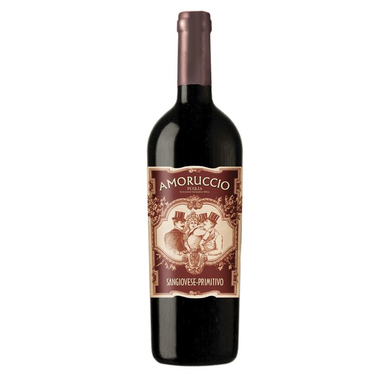 Wino Sangiovese - Primitivo czerwone wytrawne alk.14.5% obj. Amoruccio  750 ml