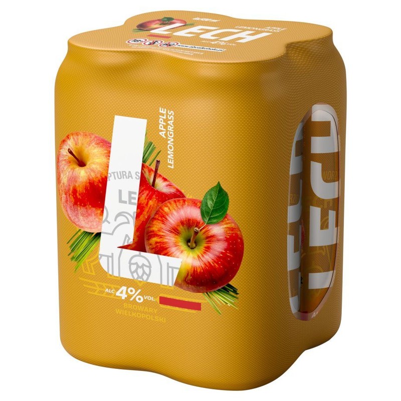 Piwo smakowe Lemon Grass alk. 4,0% obj. Lech 4 x 500 ml