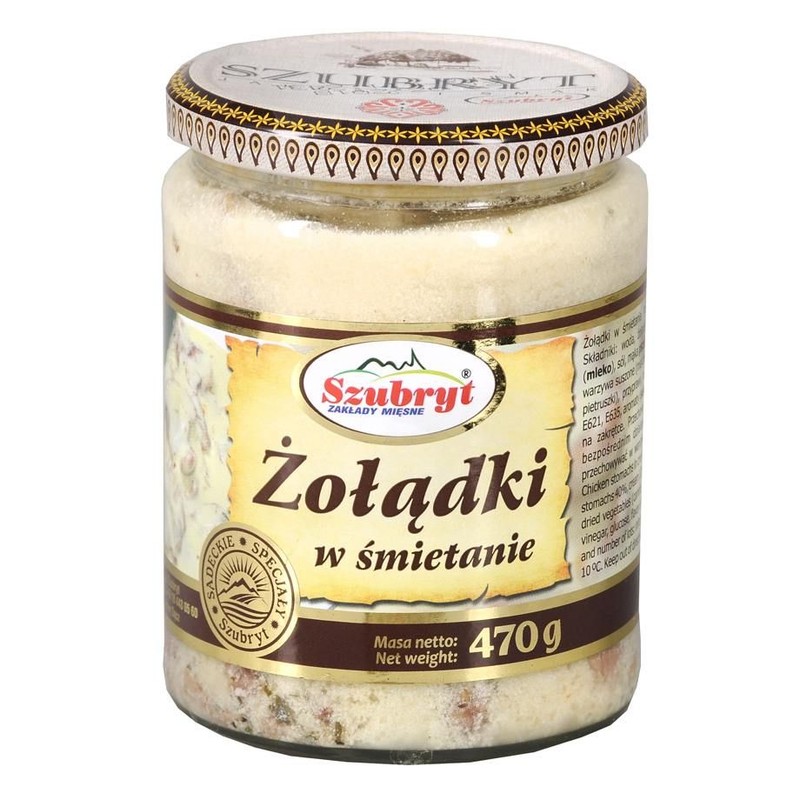 Żołądki w śmietanie Szubryt 470 g