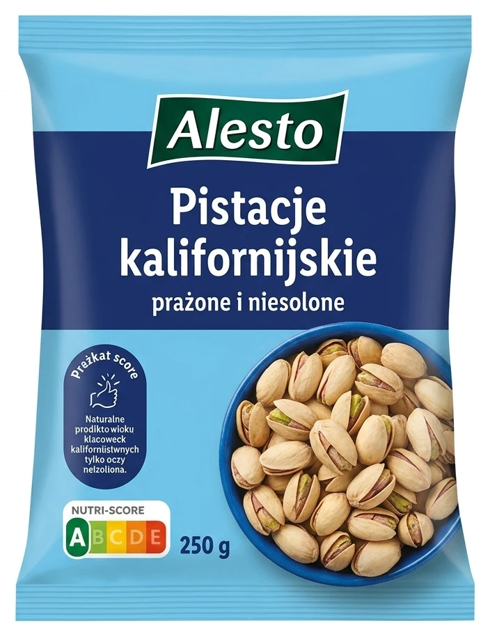 Pistacje kalifornijskie prażone i niesolone