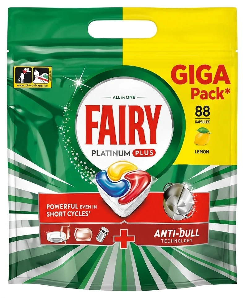 Fairy Kapsułki do zmywarki Platinum Plus Lemon