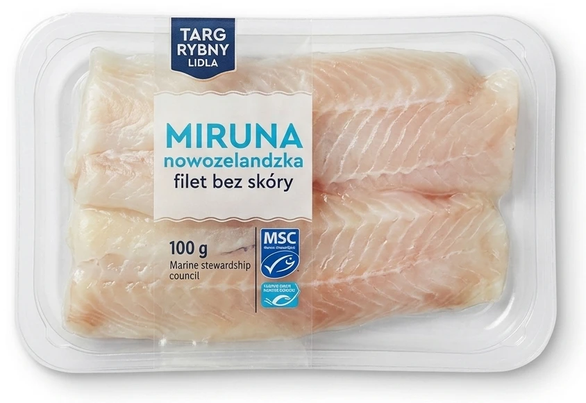 Miruna nowozelandzka, filet bez skóry