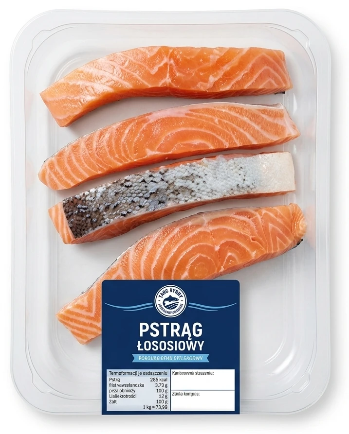 Pstrąg, porcje z fileta