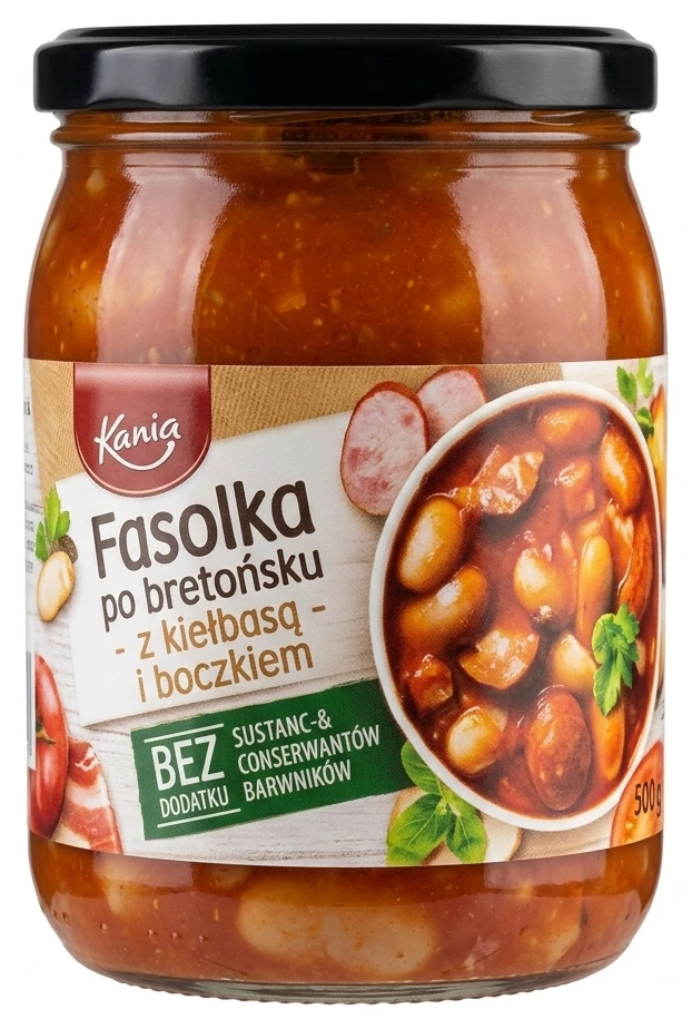 Fasolka po bretońsku z kiełbasą i boczkiem