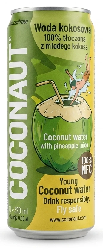 Coconaut Woda kokosowa 100% tłoczona z młodego kokosa