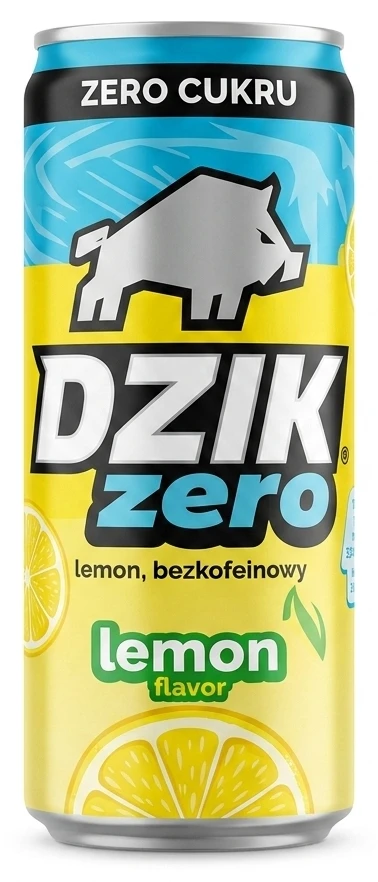 Dzik Napój gazowany lemon, bezkofeinowy