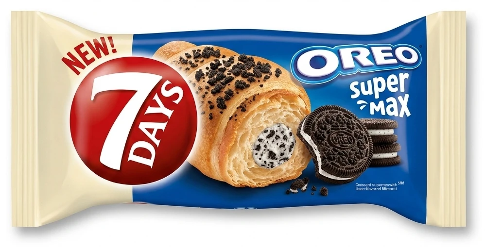 7DAYS Croissant Supermax z nadzieniem o smaku Oreo