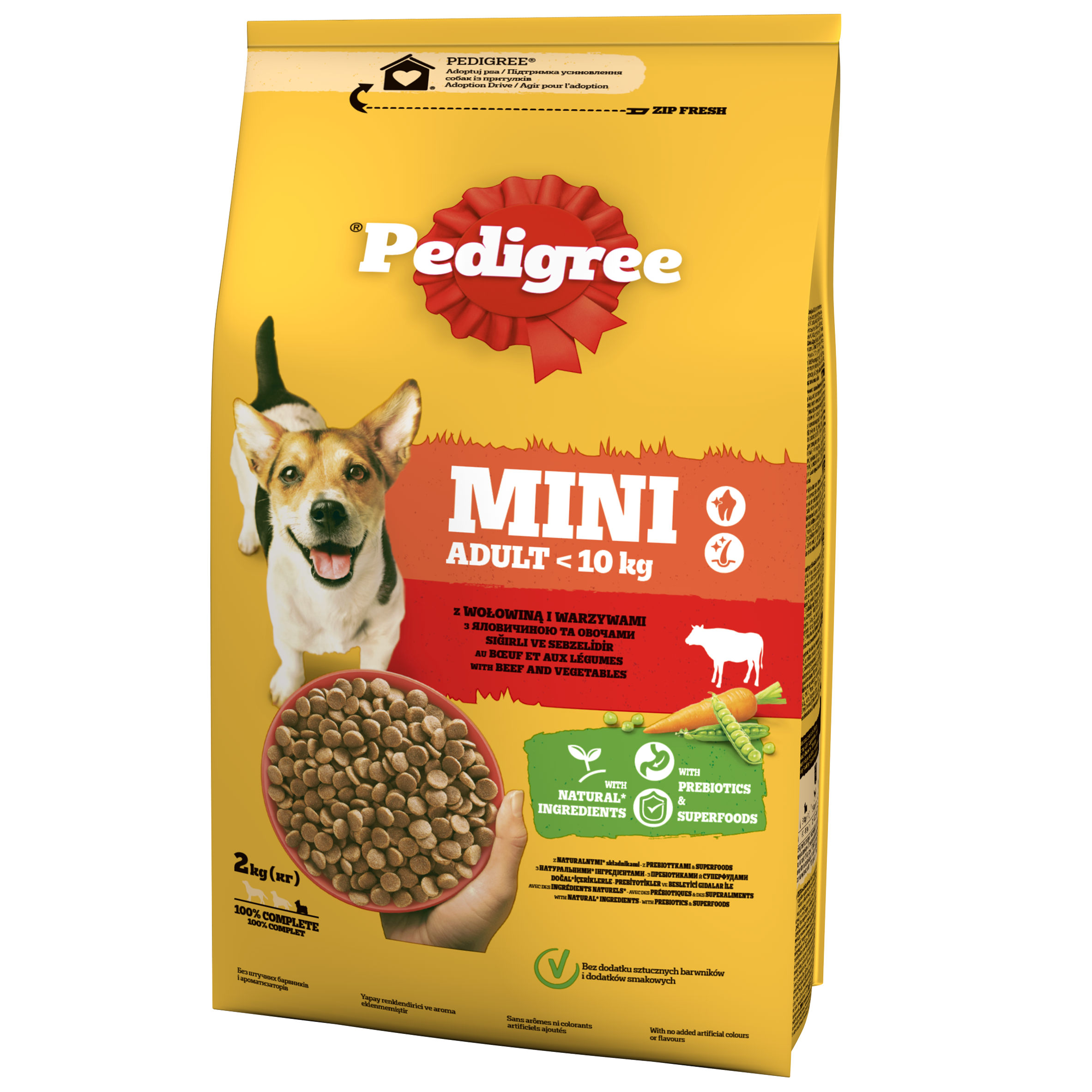 Pedigree Mini Adult Sucha Karma Z Wołowiną I Warzywami 2 Kg