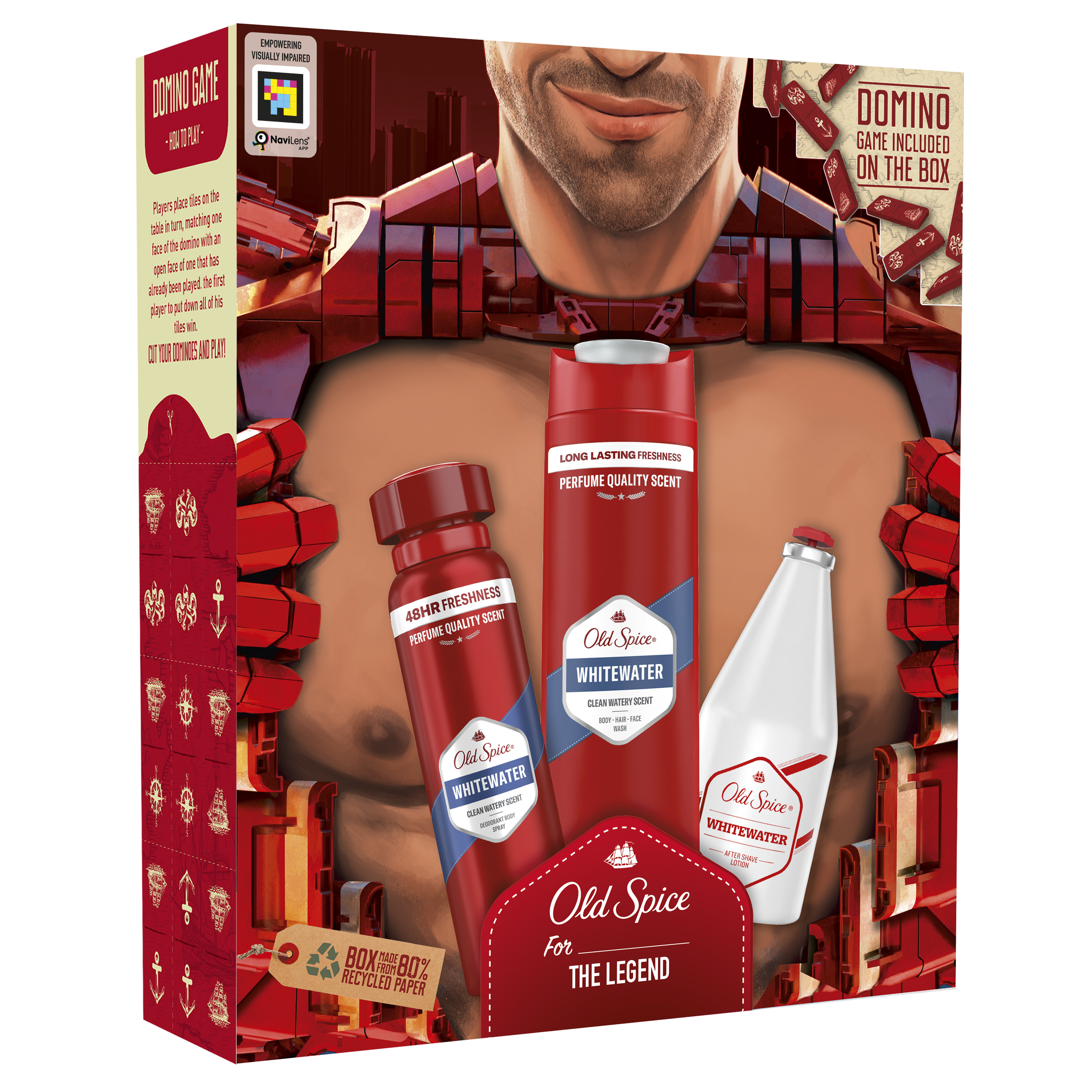 Old Spice Whitewater Ironman Zestaw Podarunkowy – Dezodorant W Sprayu, Żel Pod Prysznic I Woda Po Goleniu 500 Ml