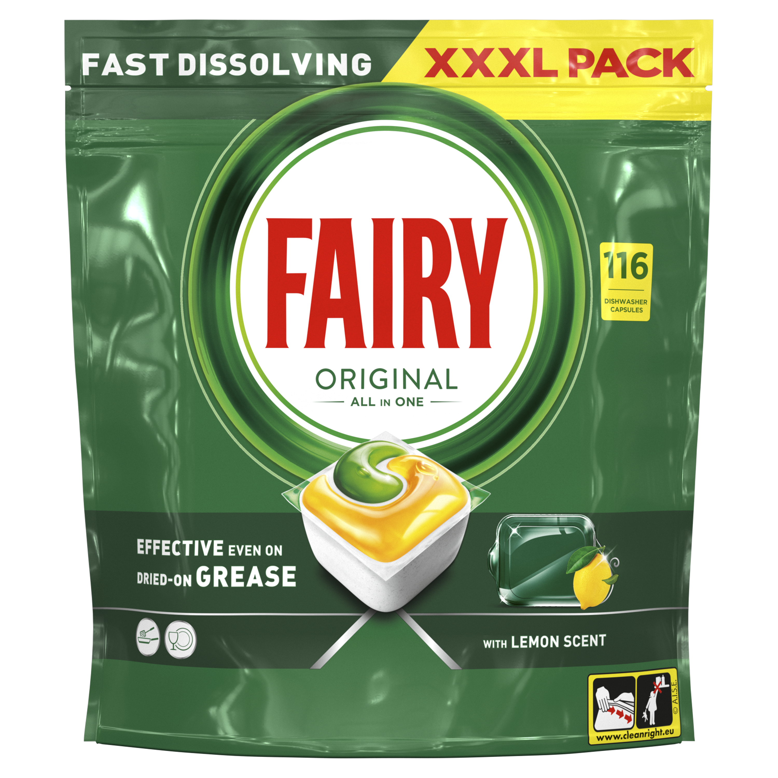 Fairy Original All In One Kapsułki Do Zmywarki Cytryna 116 Szt.