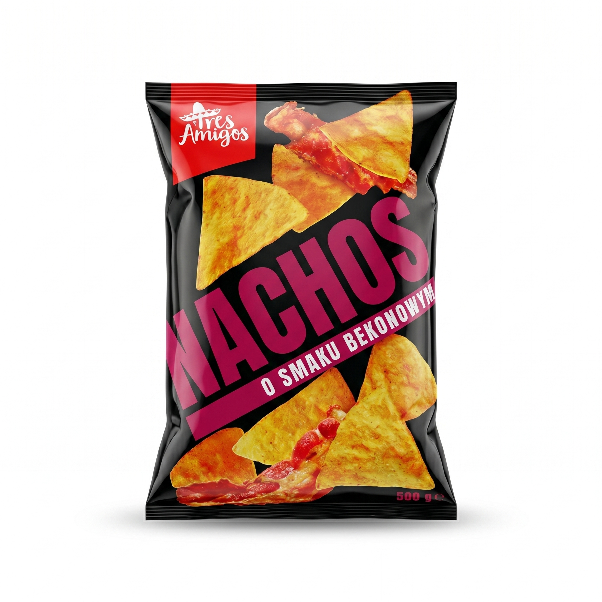 Tres Amigos Nachos O Smaku Bekonu 500 G