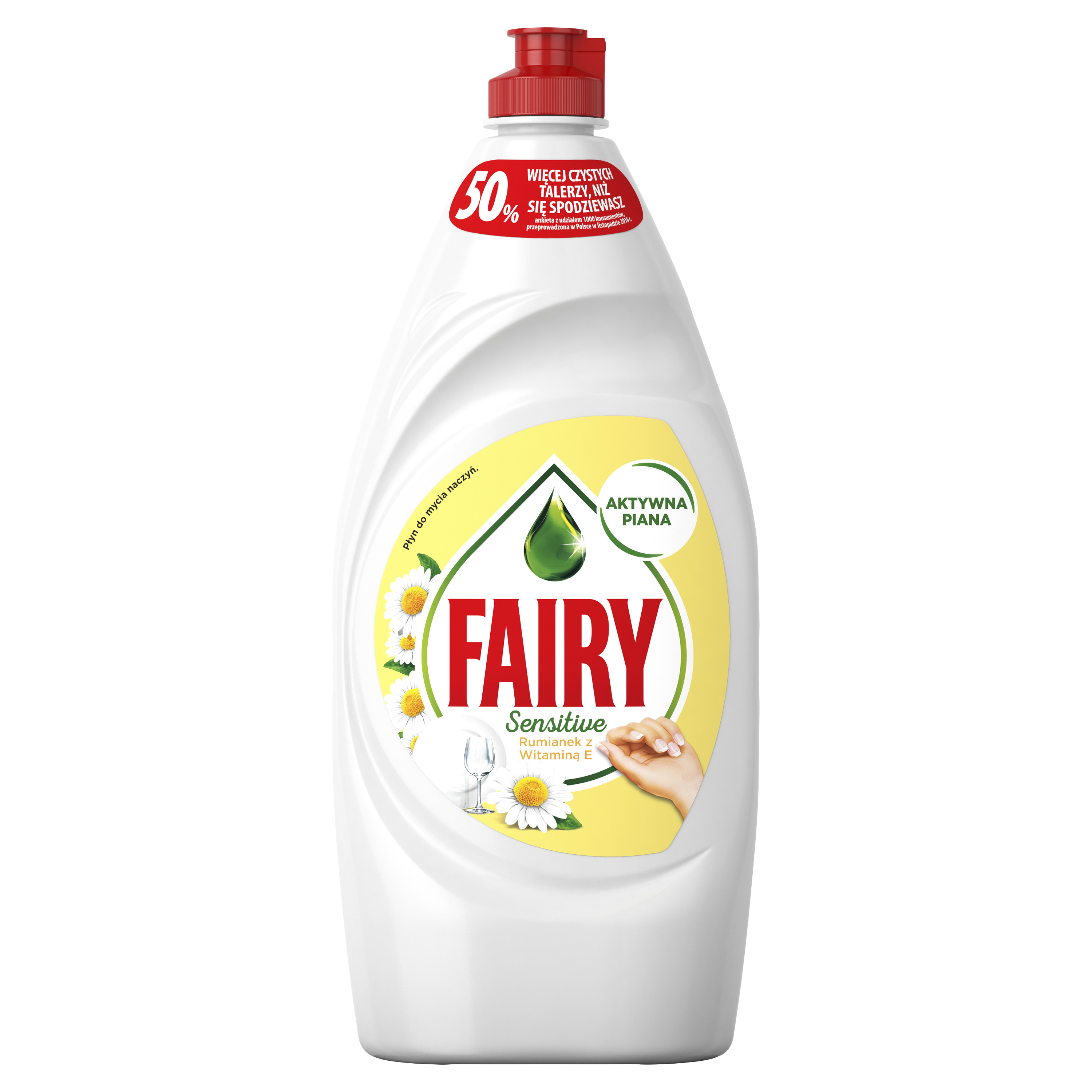 Fairy Płyn Do Mycia Naczyń Rumianek Z Witaminą E, 900Ml
