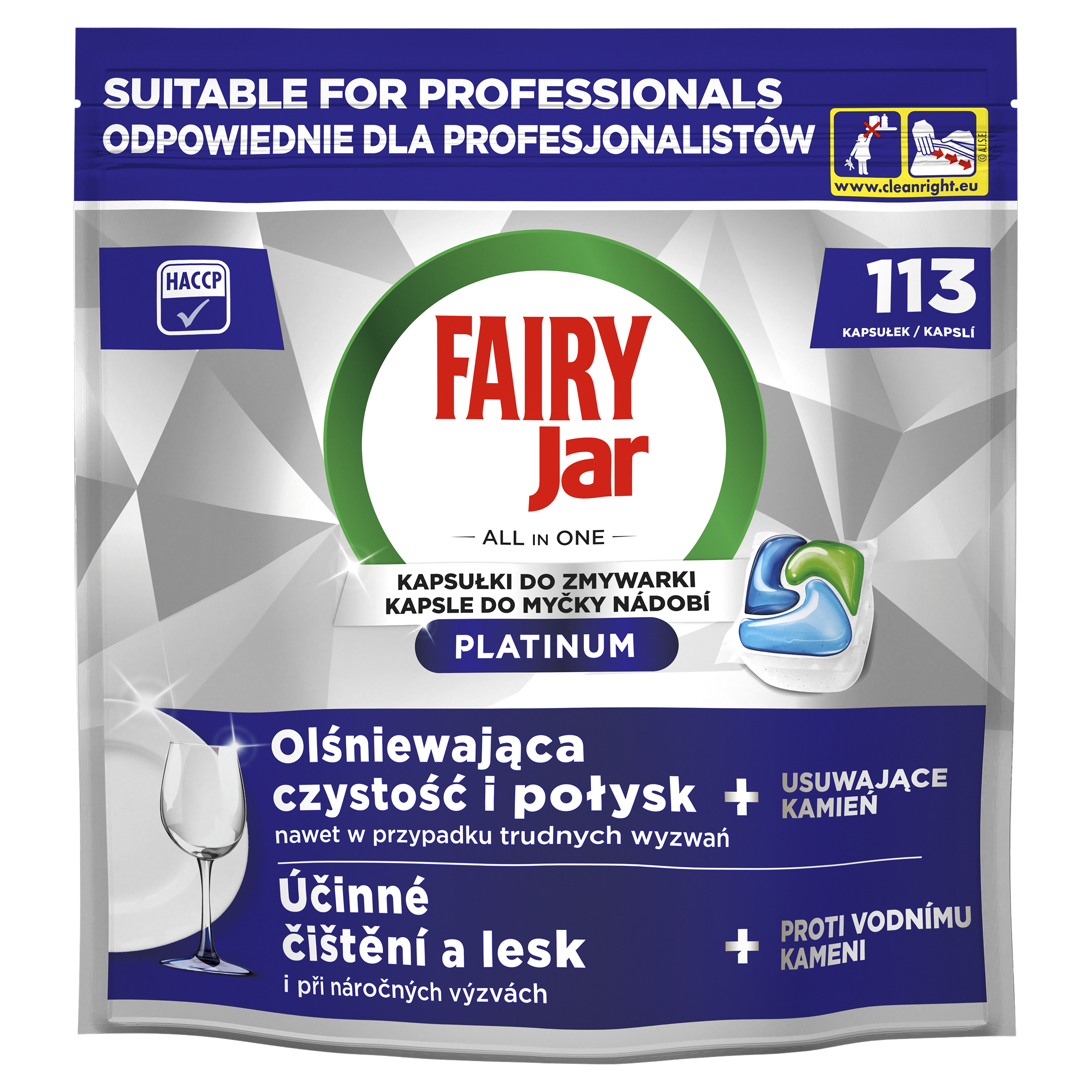 Fairy Professional Platinum Kapsułki Do Zmywarki, 113 Myć