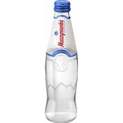 MUSZYNIANKA Woda mineralna gazowana 9x300ml butelka szklana