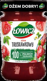 Łowicz Dżem truskawkowy o obniżonej zawartości cukrów 280 g