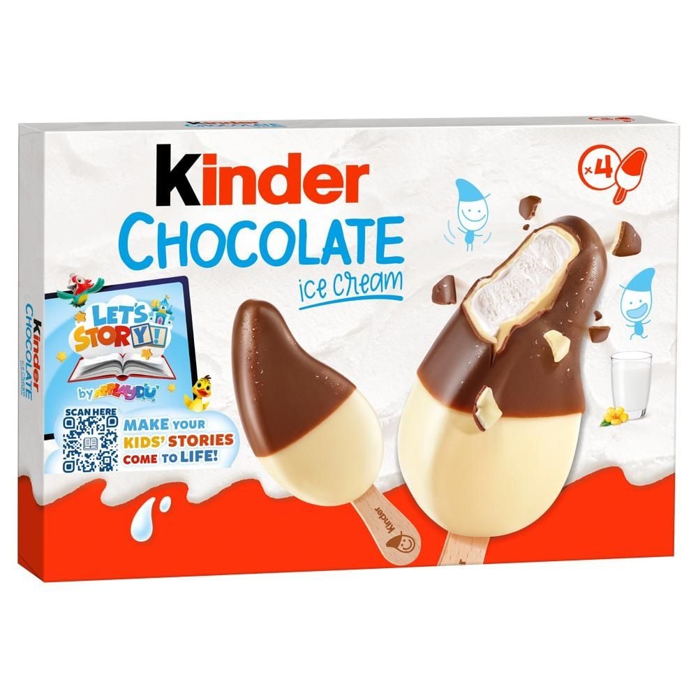 Kinder Chocolate Lody mleczne z polewa mleczno-czekoladową 220 (4 sztuki)