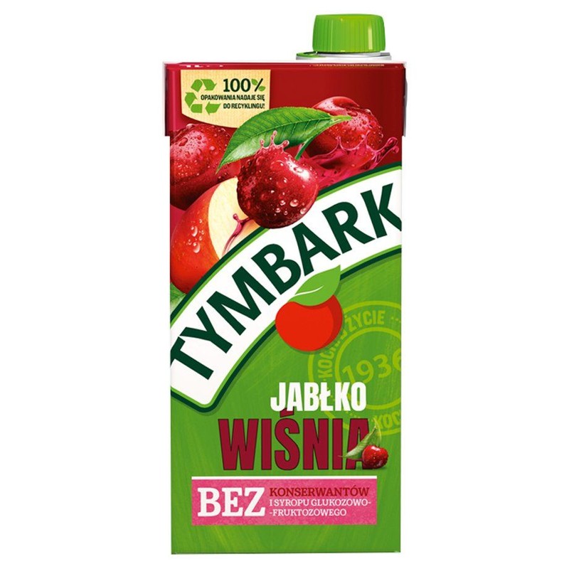 Napój wiśnia jabłko niegazowany Tymbark 1 l