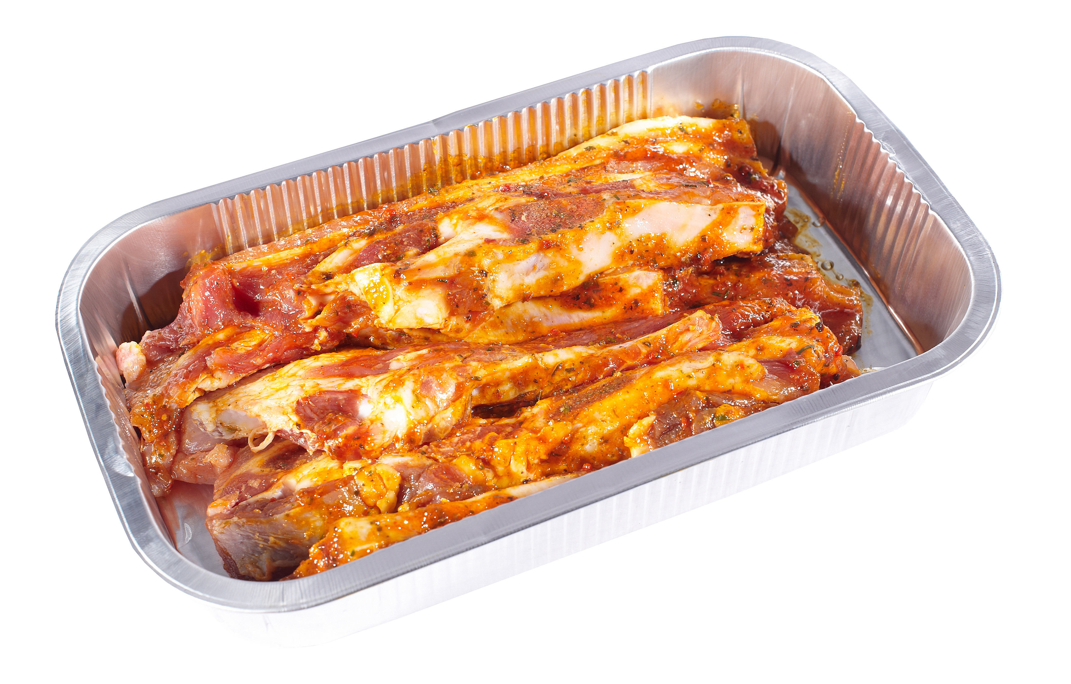 Boczek Wieprzowy Z Żebrami Bez Skóry Plastry Grill, Przygotowane Na Miejscu (Mp) Ok. 0,6 Kg