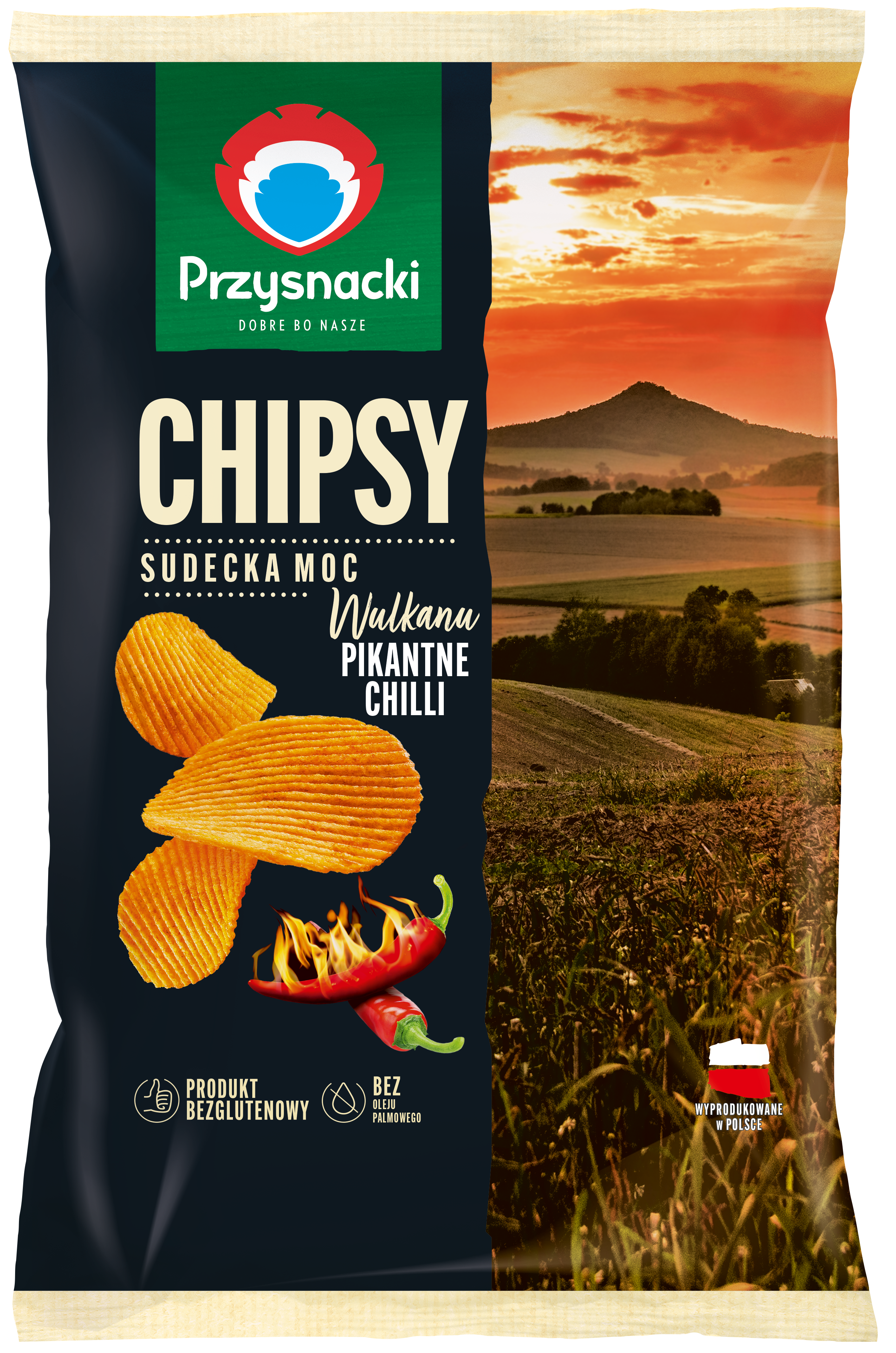 Przysnacki Chipsy Sudecka Moc Wulkanu Pikantne Chilli 130 G