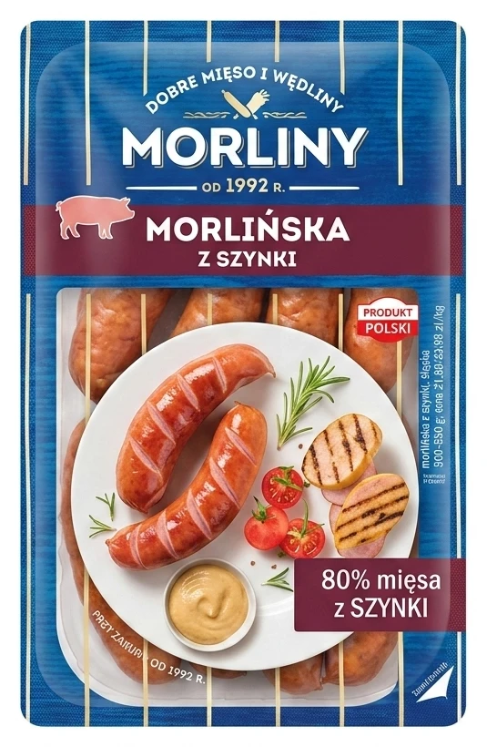 Kiełbasa Morliny morlińska z szynki, śląska