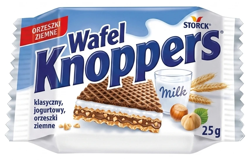 Wafel Knoppers klasyczny, jogurtowy, orzeszki ziemne