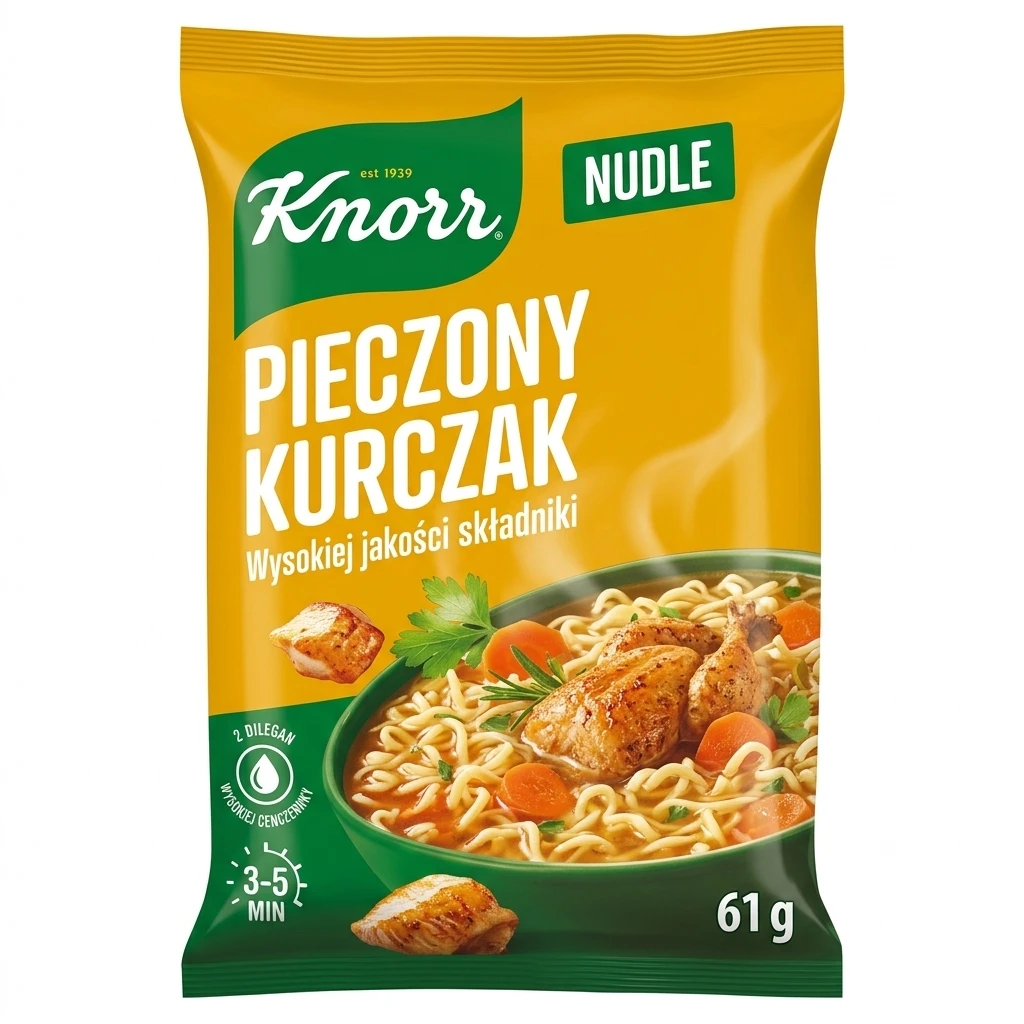 Zupa nudle pieczony kurczak Knorr 61g
