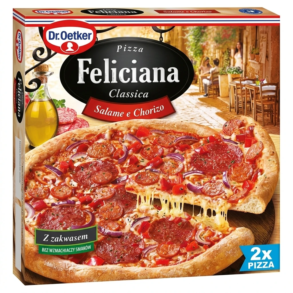Pizza salame e chorizo Feliciana 2x325g