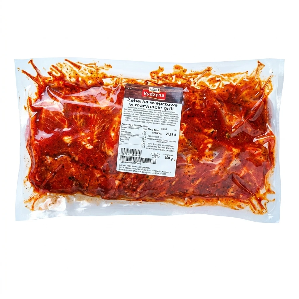 Żeberka wieprzowe w marynacie grill