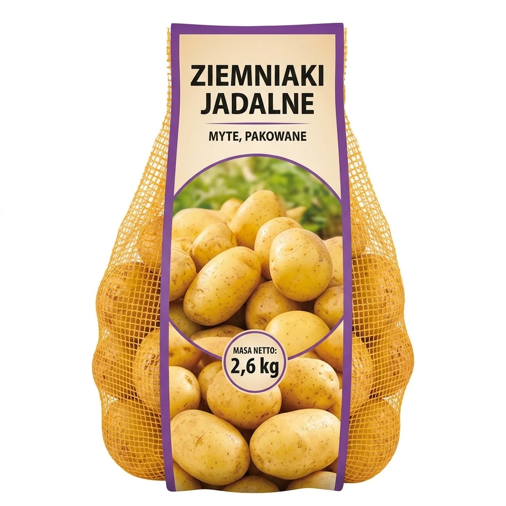 Ziemniaki jadalne pakowane myte 2,6kg szt