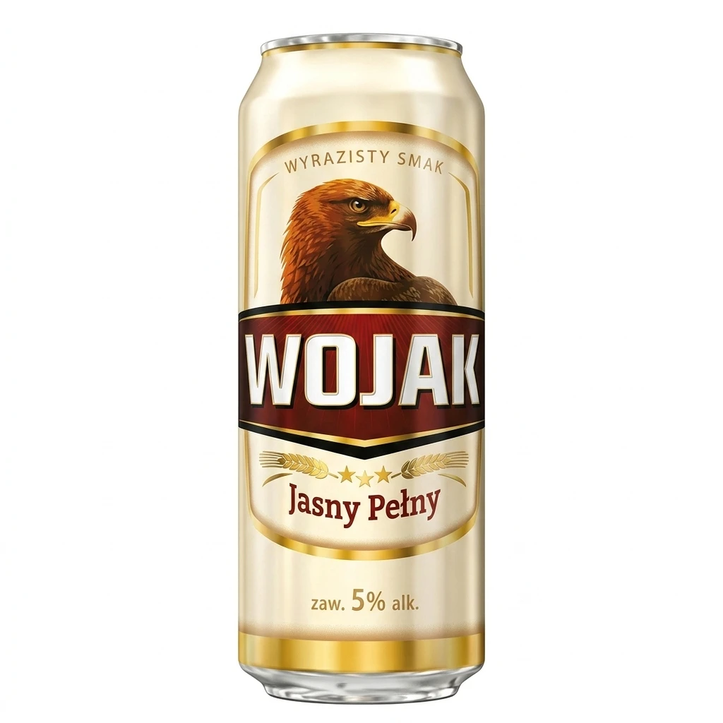 Piwo Wojak jasny pełny 0,5l 5% puszka