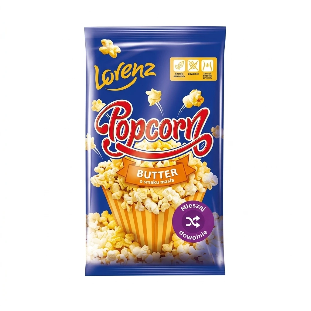 Popcorn do mikrofali o smaku masła Lorenz 90g
