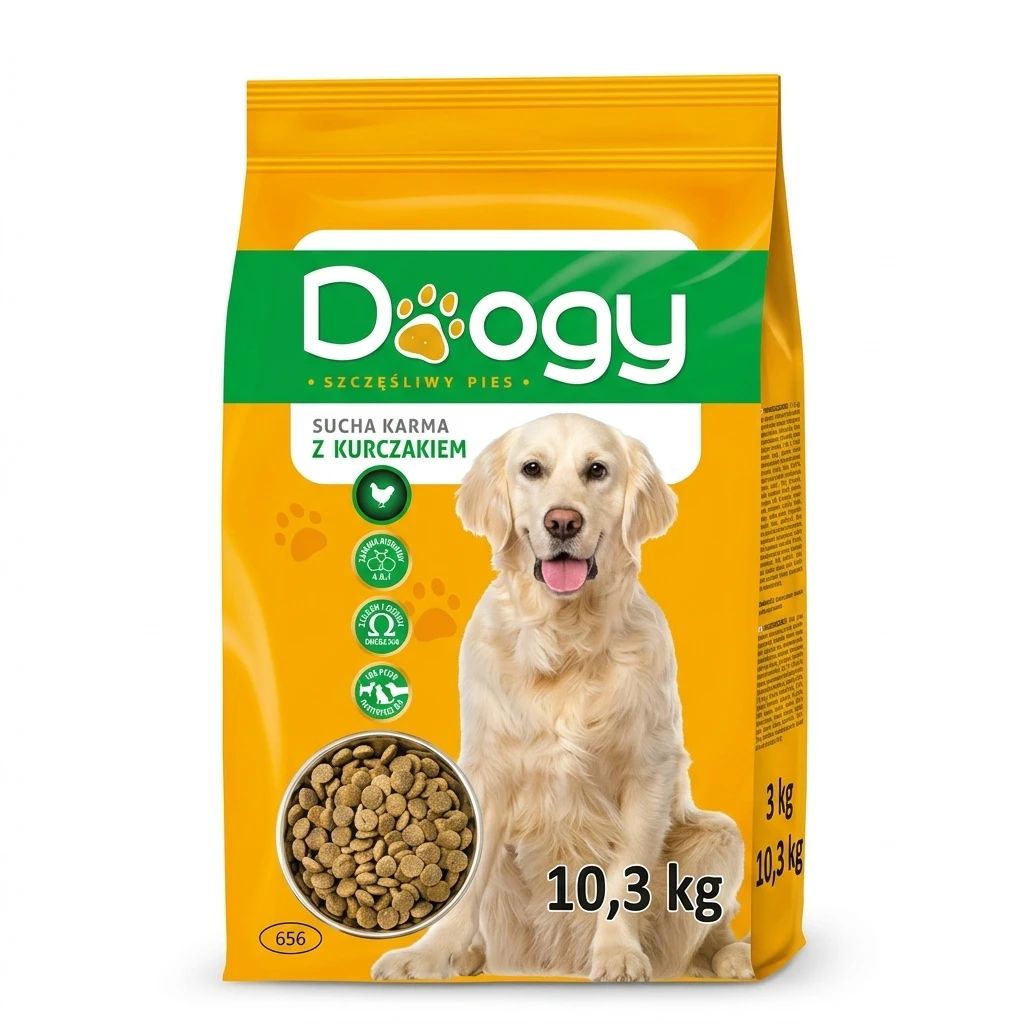 Karma dla psa sucha z drobiem Doogy 10,3kg
