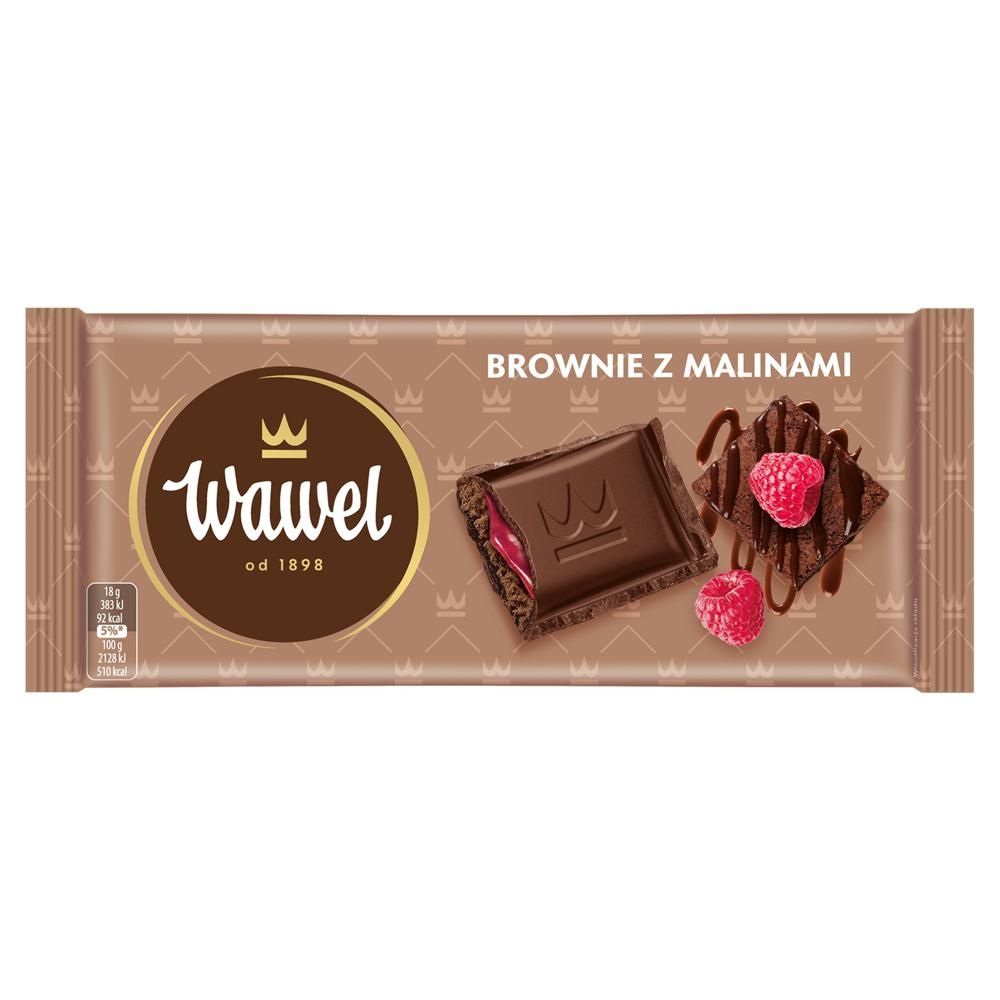 Wawel Czekolada nadziewana brownie z malinami 90 g