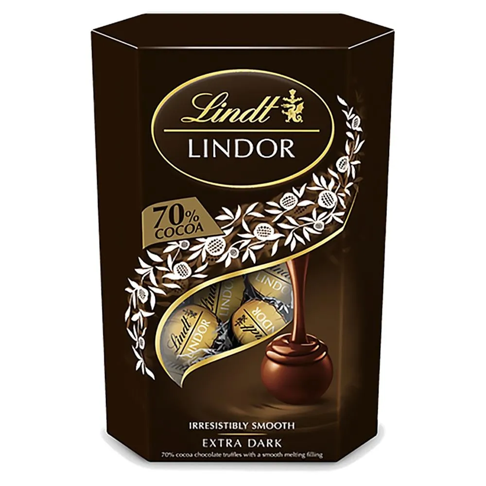 Lindt Lindor 70 % Cocoa Praliny z czekolady gorzkiej 200 g