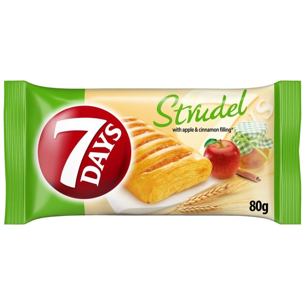 7Days Strudel ciastko francuskie z nadzieniem jabłkowo-cynamonowym - 80 g