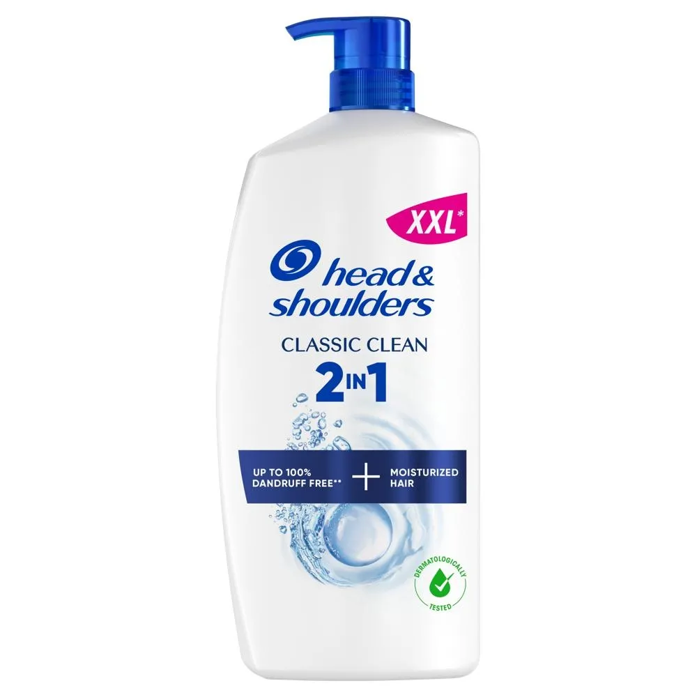 Head & Shoulders Classic Clean Szampon Przeciwłupieżowy z Odżywką 2 w 1 800ml z Pompką