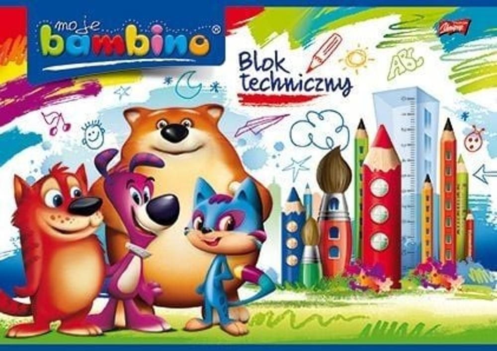 St Majewski Blok techniczny BAMBINO A4 (10 kartek)