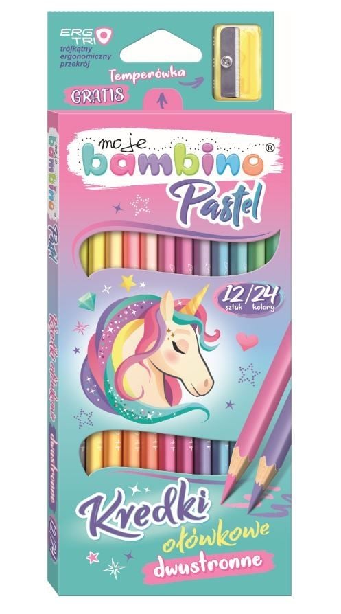 Bambino Kredki pastelowe 12szt./24kol MB4