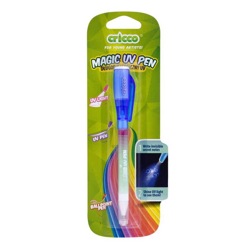 Długopis magiczny Invisible UV mix kolorów Cricco 1 sztuka