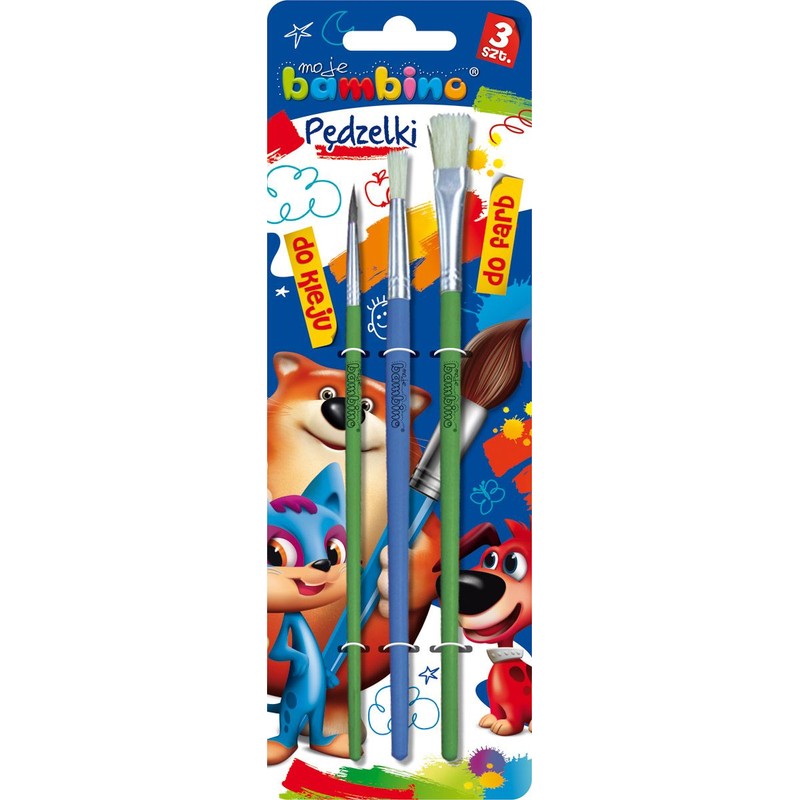Pędzelki 3 sztuki Bambino Bambino Zestaw