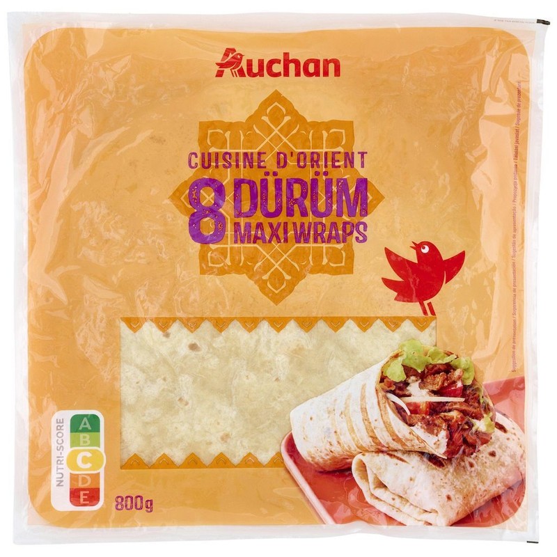 Wrapy pszenne 8 sztuk Auchan 800 g