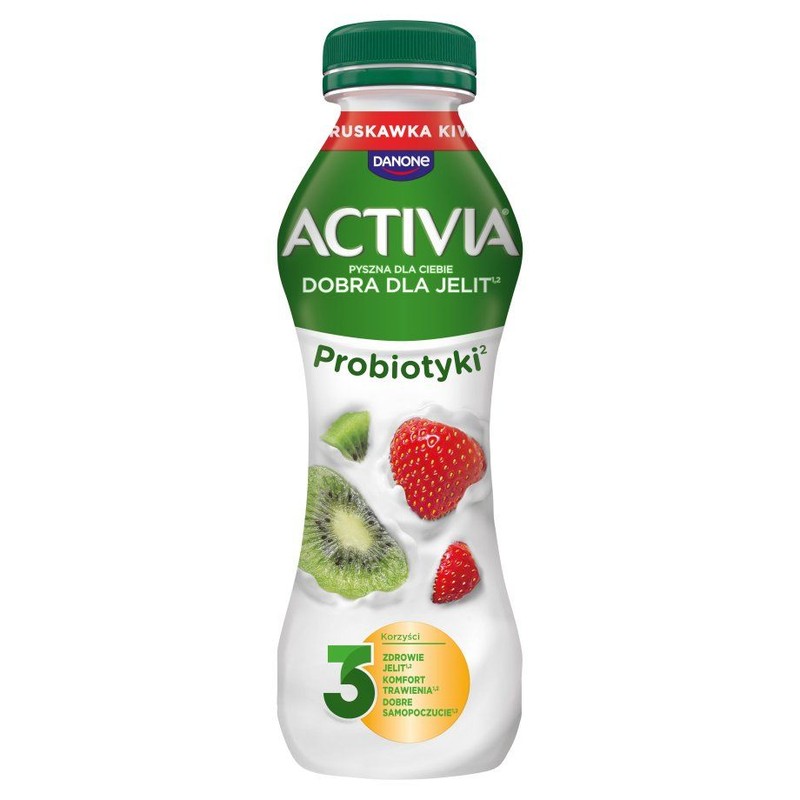Jogurt pitny o smaku truskawki i kiwi Activia 280 g