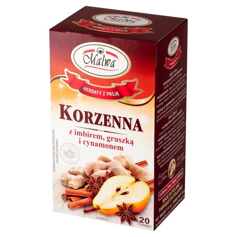 Herbata korzenna z imbirem gruszką i cynamonem Malwa 40 g