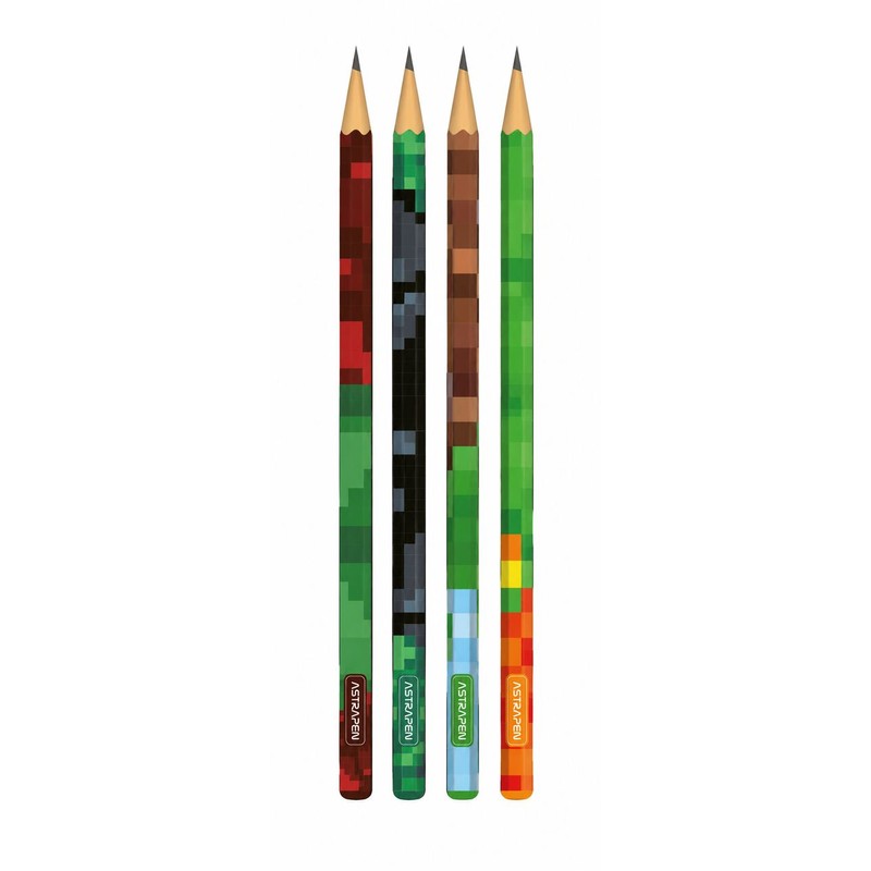 Ołówek grafitowy trójkątny HB Astrapen Pixel mix ASTRA 1 sztuka