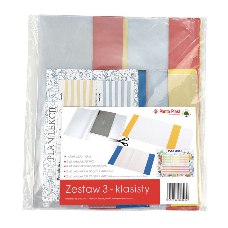 Zestaw okładek dla 3-klasisty Panta Plast Zestaw