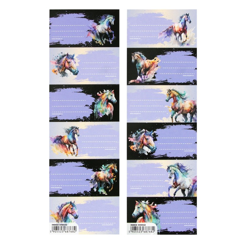 Naklejki na zeszyt Horse STARPAK Zestaw