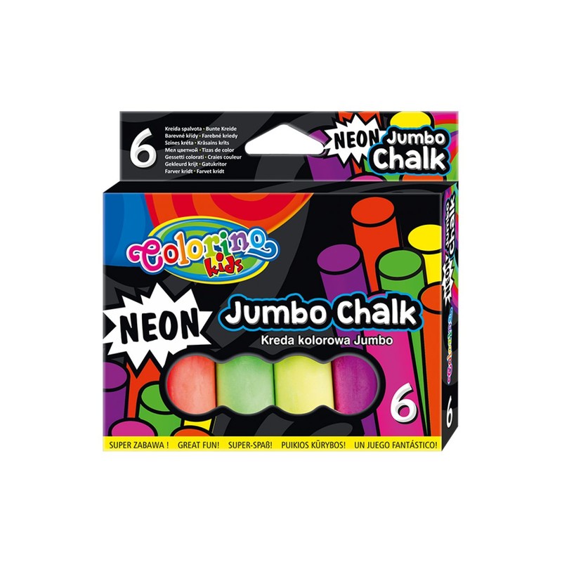 Kreda Jumbo neonowe kolory 6 szt. Colorino Kids 1 sztuka