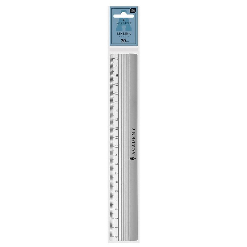 Linijka aluminiowa 20cm  Interdruk 1 sztuka