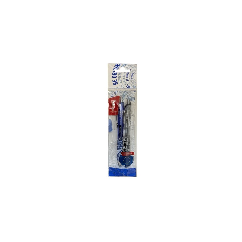 Długopis żelowy Smoothy 0,5mm niebieski + czarny 2 szt. MemoBe 2 sztuki