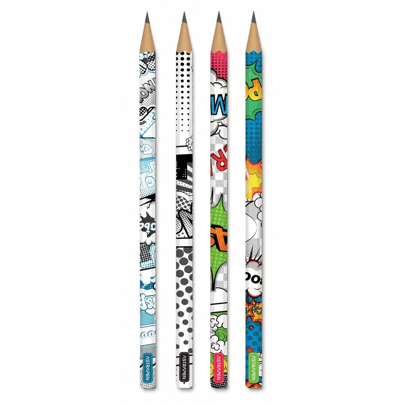 Ołówek grafitowy trójkątny HB Astrapen Comics mix ASTRA 1 sztuka